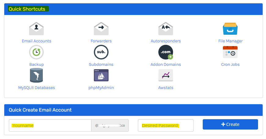 Quick Create Custom Email